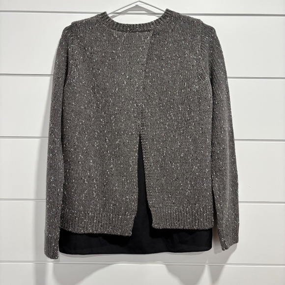 NWT Club Monaco split back wool blend woven fooler sweater size XS - Picture 2 of 15